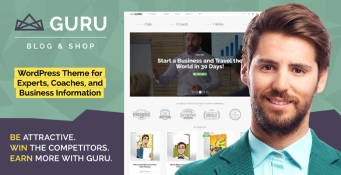 GuruBlog - Business Blog & Shop WordPress Theme for Experts