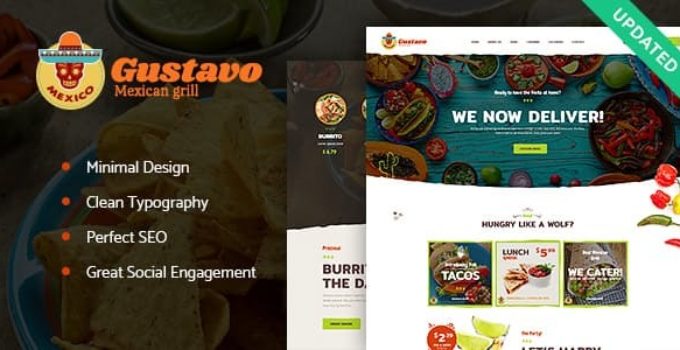 Gustavo | Mexican Grill, Bar & Restaurant WordPress Theme