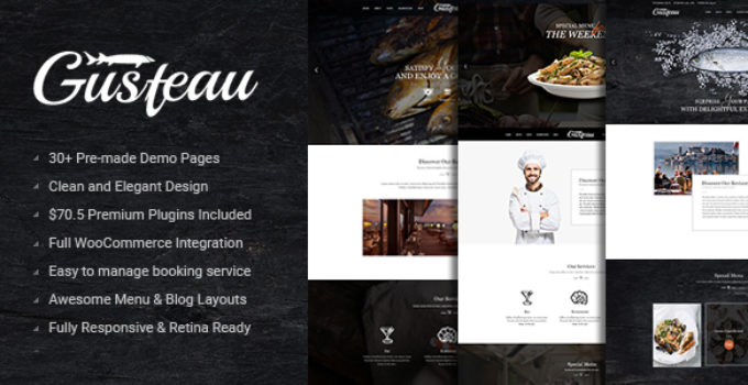 Gusteau – Elegant Food - Coffee and Restaurant WordPress Theme