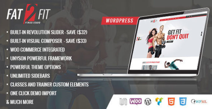 Gym & Fit - Fitness Centers, Fitness Gym WordPress Theme