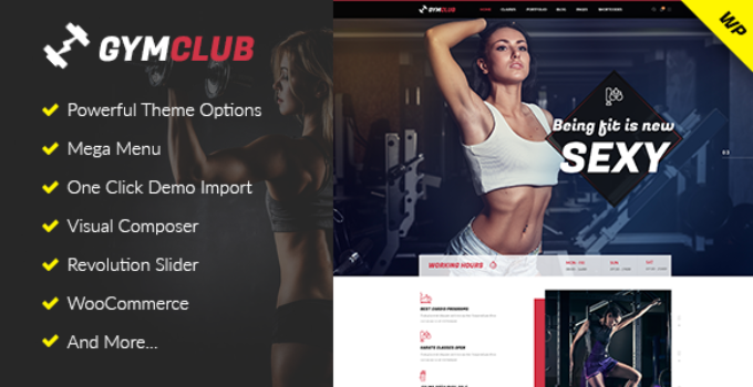 GymClub - Gym & Fitness WordPress Theme