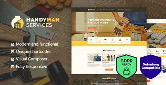 Handyman | Construction and Repair Services WordPress Theme