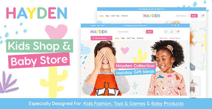 Hayden - Kids Store WooCommerce Theme