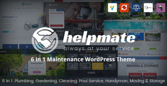 Helpmate - 6 in 1 Maintenance WordPress Theme