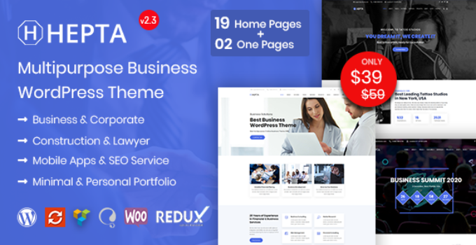 Hepta Business - Multipurpose Business WordPress Theme