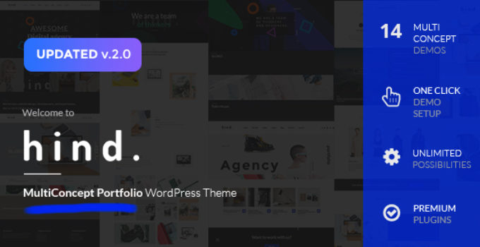Hind - Multi-Concept Portfolio WordPress Theme