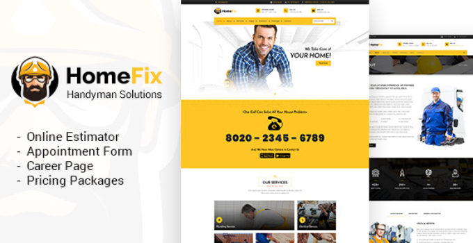 HomeFix - Handyman, Maintenance WordPress Theme