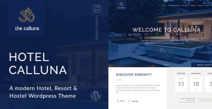 Hotel Calluna - Hotel & Resort & WordPress Theme