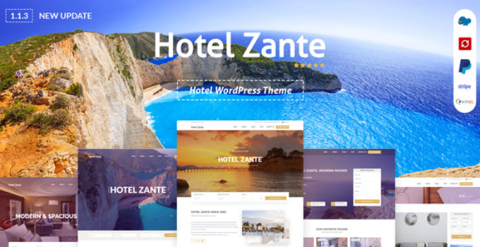 Hotel Zante - Hotel WordPress Theme For Hotel Booking