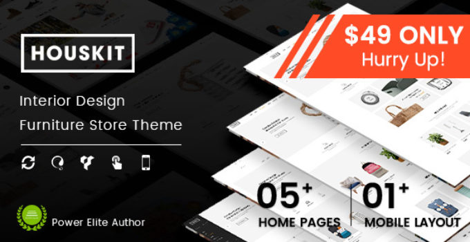 Houskit - Interior Design & Furniture Store WordPress Theme (Mobile Layout Ready)