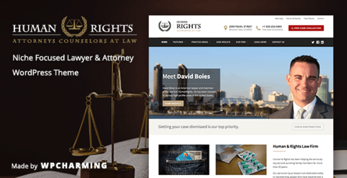 HumanRights - Lawyer and Attorney WordPress Theme