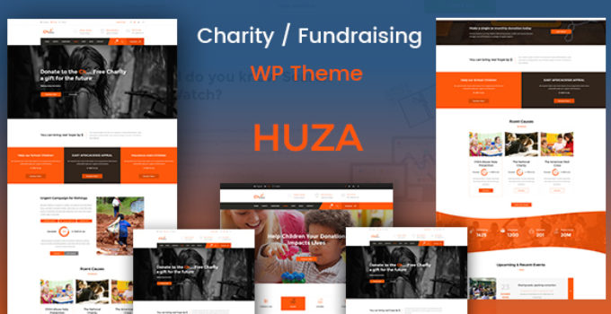 Huza - Charity/Fundraising Responsive WordPress Theme