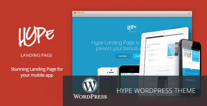 Hype - WordPress App Landing Page