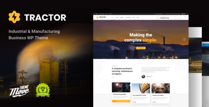 Industrial Tractor - Industrial, Industry & Manufacturing WordPress Theme
