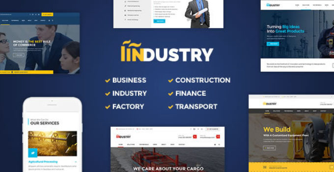 Industry - Business, Factory, Construction, Transport & Finance WordPress Theme