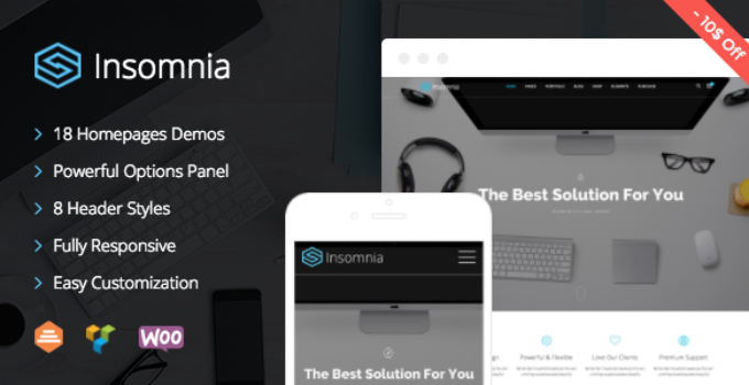 Insomnia - Beautiful and Modern Creative WordPress Theme