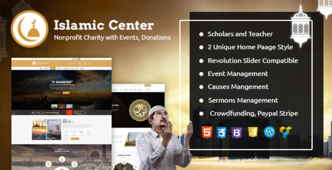 Islamic Center WordPress Theme Hijri Calendar wpnull24