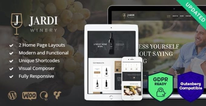 Jardi | Winery, Vineyard & Wine Shop WordPress Theme