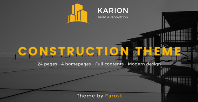 Karion - Construction & Building WordPress Theme
