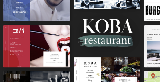 KOBA - A Delicious Restaurant WordPress Theme