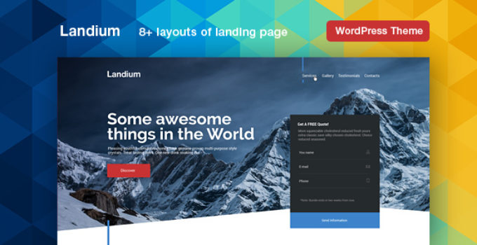 Landium - App & Landing Page WordPress Theme Pack