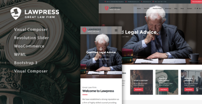 LawPress - Lawyers & Attorneys WordPress Theme