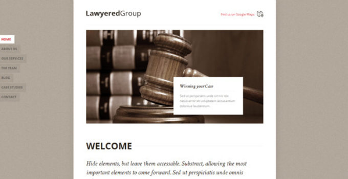 Lawyered Group - One Page WordPress Theme