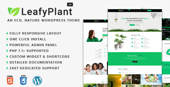 LeafyPlant - Multipurpose Environmental WordPress Theme