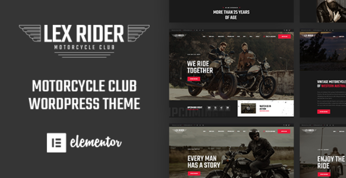 LexRider - Motorcycle Club WordPress Theme For Biker Lovers