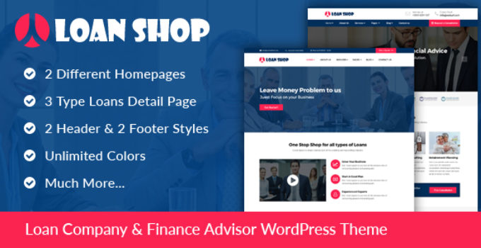 LoanShop – Loan Company & Finance Advisor WordPress Theme