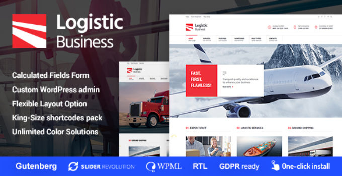 Logistic Business - Transport & Trucking Logistics WordPress Theme