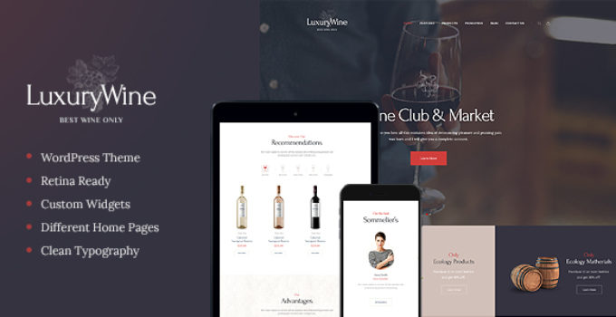 Luxury Wine | Wine House, Winery & Wine Shop WordPress Theme