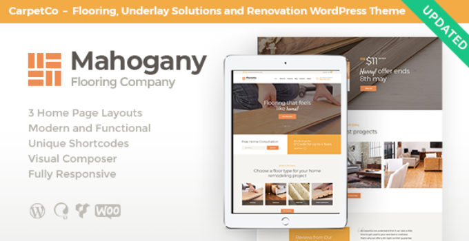 Mahogany | Flooring Company WordPress Theme