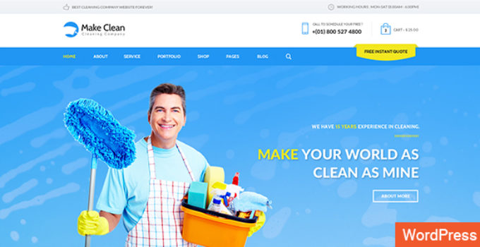 Make Clean - Cleaning Company WordPress Theme