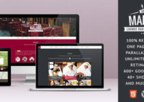 Malibu - One Page Lounge Bar & Cafe Resto WP Theme