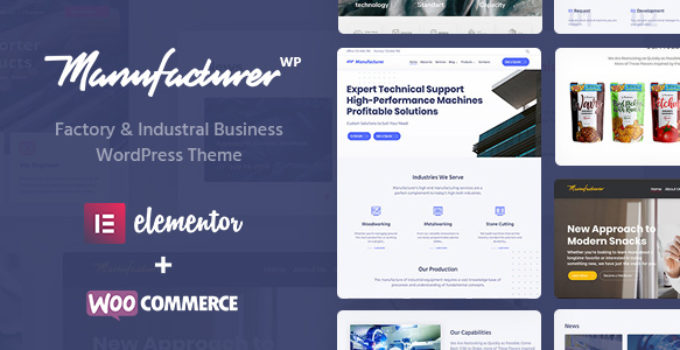 Manufacturer WP - Factory, Industrial Business & Manufacturing WordPress Theme