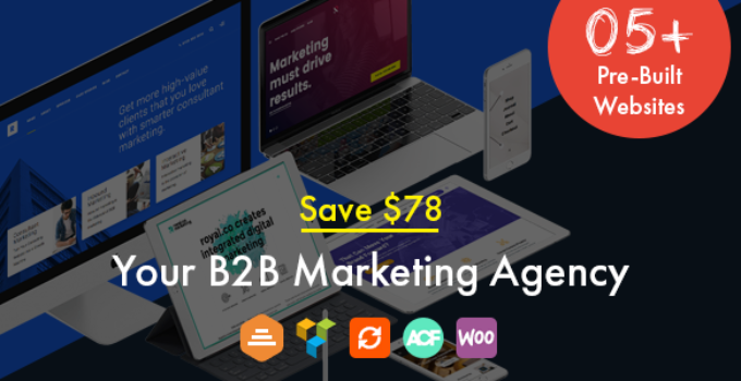 Marketing, B2B Marketing, Landing, SEO WordPress Theme - Royal