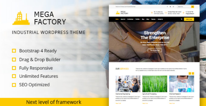 Mega Factory - Industrial WordPress Theme