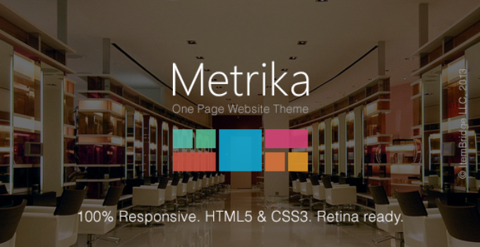 Metrika — Responsive OnePage WordPress Theme