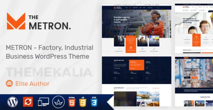 Metron- Industry & Factory Business WordPress Theme