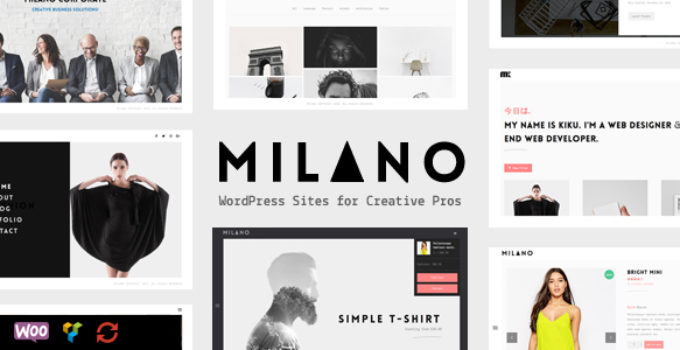 Milano | Creative Minimal Portfolio & Photography WordPress Theme