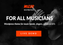 Mizer - Musicians, Deejays, Singers, Bands WordPress Theme