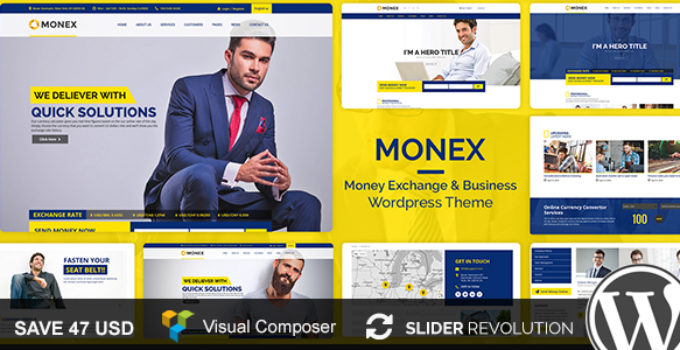Monex - Money Exchange & Finance Business WordPress Theme