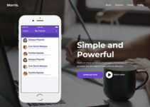Morris - WordPress App & Product Landing Page