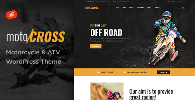 motoCROSS - Motorcycle & ATV WordPress Theme
