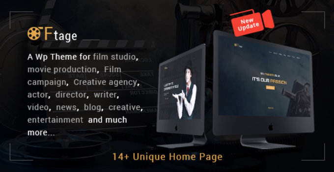 Movie Production, Film studio, Creative & Entertainment Wordpress Theme
