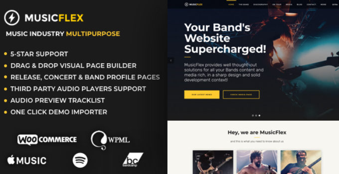 MusicFlex - WordPress Theme for Musicians