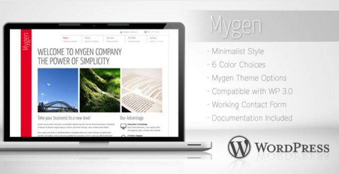 Mygen - Minimalist Business Wordpress Theme 2