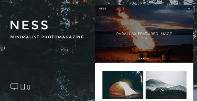 Ness - Minimalist Photo Magazine WordPress Theme