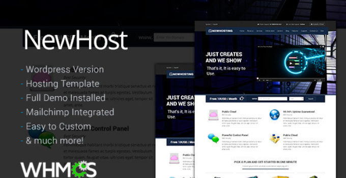 Newhost Hosting Wordpress Theme with WHMCS